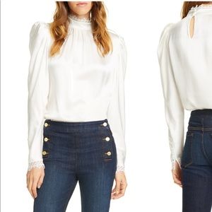 FRAME 100% Silk top! Brand New✨ Size L!